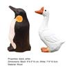 Penguin Ornament Real-looking Wooden Goose Animal Theme Small Size Penguin Carving Ornament for Desktop