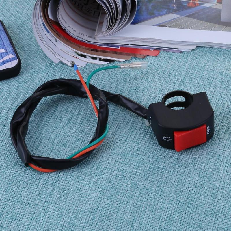 1pc 12V 7/8in Motorcycle Handlebar On/Off Switch for LED Headlight Fog Head Lamp Eye Light Car Styling Switch Universal