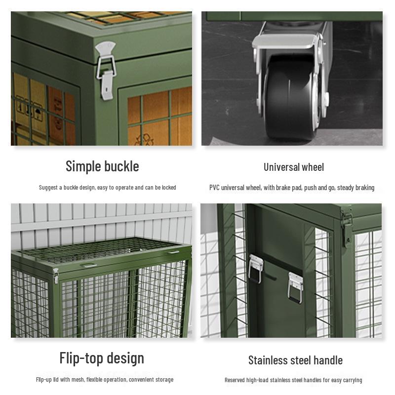 Heavy-Duty Collapsible Storage Cage: Stackable Metal Warehouse Bin and Logistics Frame Crate