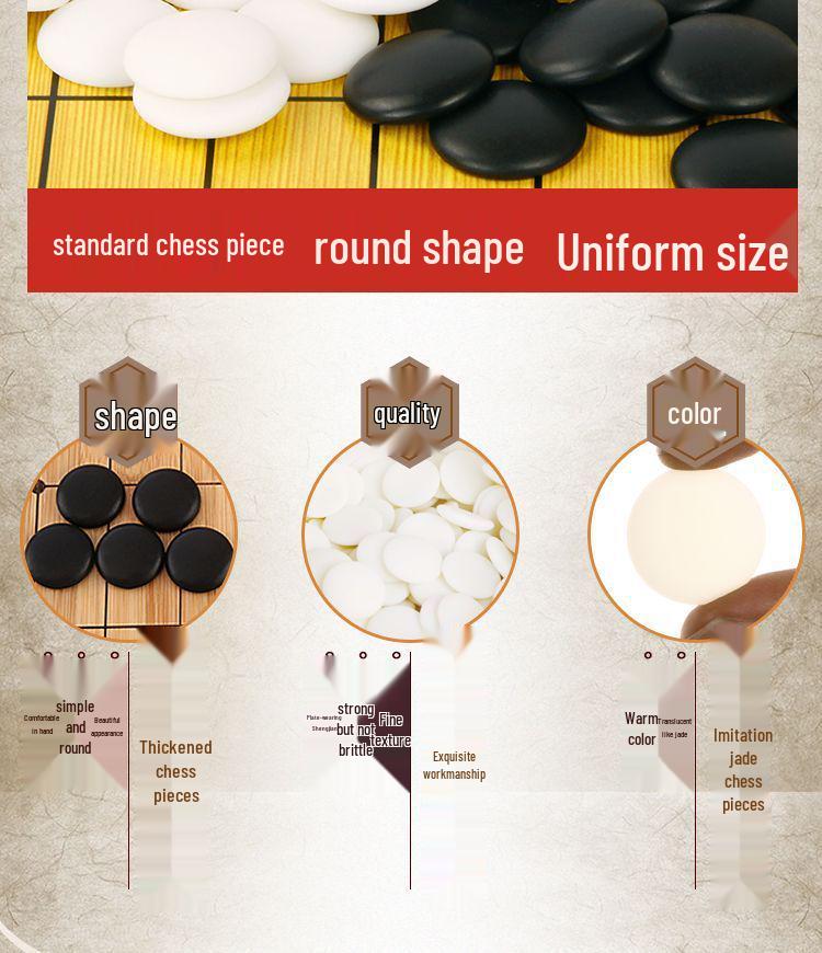 Large Frosted Chessboard - Eye-Friendly Imitation Jade Design, Drop-Resistant for Students, Ideal for Chess, Go, and Gomoku.