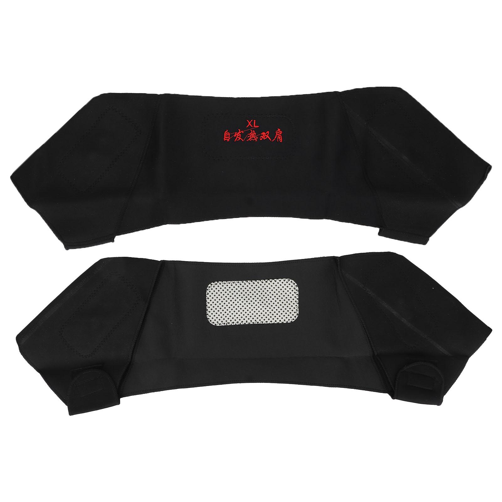 

Shoulder Support Braces Magnetic Therapy Soft Cotton SelfHeating Shoulder Relax Pad Black