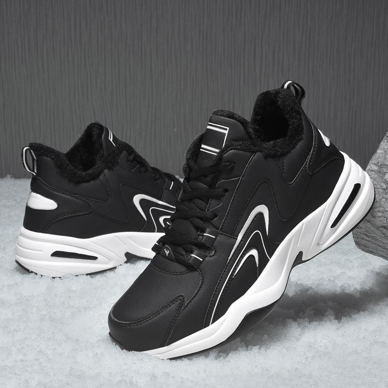 FashionMen Snow Boots outdoor Winter Plush Warm Men cotton shoes Lace-Up Non-slip Male Ankle Boots spring Autumn Man Work Shoes