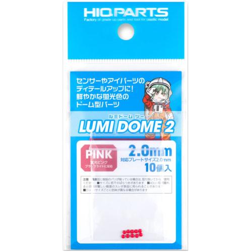 HiQ Parts LumiDome 2 Fluorescent Pink, 2.0mm, Pack of 10, Plastic Model Parts, LMD2-PIN-20