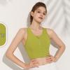 Plus Size Front Zipper Shockproof Sports Bra with Fixed Pads - Breathable, Beautiful Back Yoga Vest for Outdoor Wear