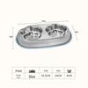304 Stainless Steel Non-slip Cat & Dog Feeding Bowl, Large Capacity, Anti-tip Design