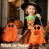 Halloween Ghost Candy Bags with Handles Candy Storage Trick or Treat Tote Reusable Party Favor Gift Bag for Kids