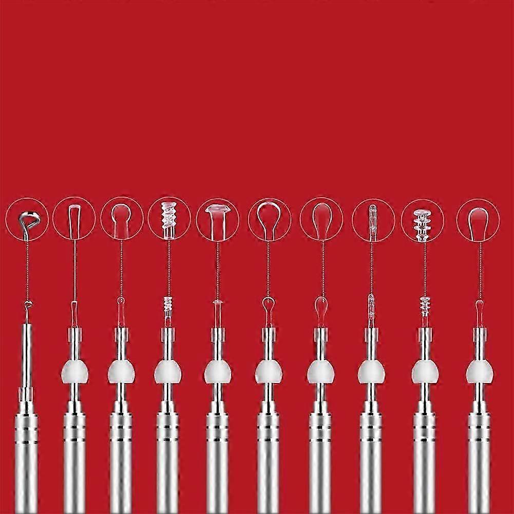 22PCS Ear Pick Kit for 3.9MM LED Lights Otoscope, Earwax Removal Ear Spoon Set, Safe Professional Ear Cleaning Tools