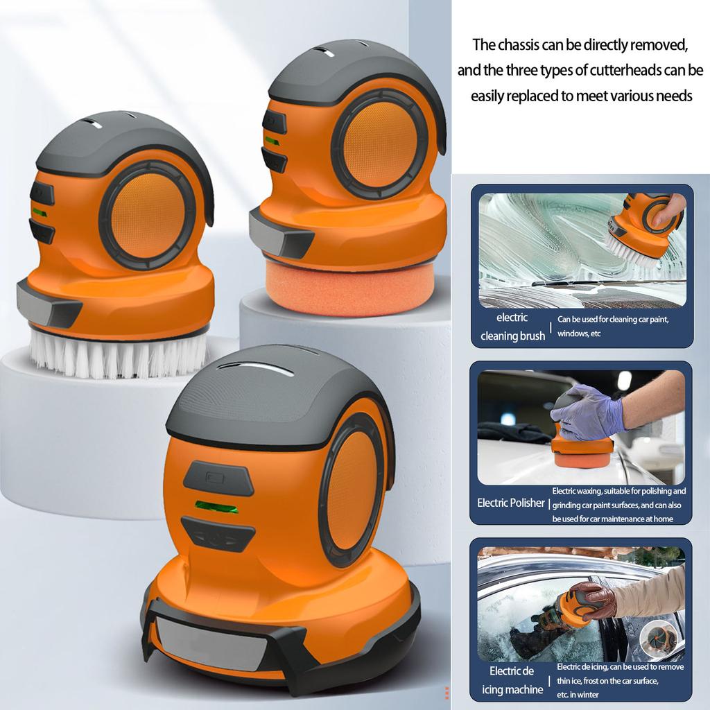 Ergonomic Handheld Car Defroster 3000RPM Electric Ice Scraper Melter Windshield Cleaner And Wax Polisher Winter