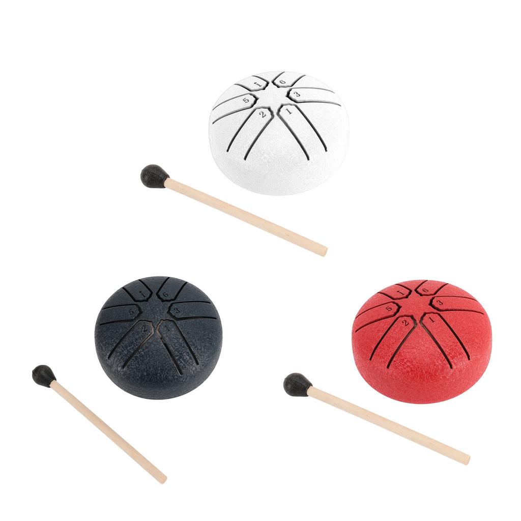 Tobă cu limbă din oțel de 3 inch, mini tobă fără griji, 6 tonuri, pentru meditație, vindecare a minții și corpului, yoga, percuție I