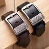 Men's Genuine Leather Belt - Pin Buckle, Business Casual, Trendy Cowhide for All Ages
