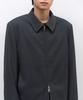 Musinsa Standard Woolish Over-Shoulder Minimal Jacket [Navy]