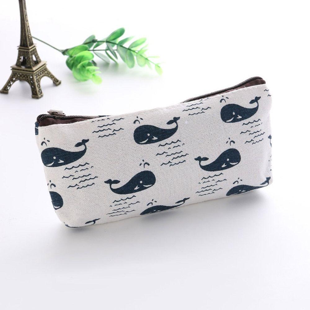 Large-capacity Pen Bag Canvas Stationery Storage Bag Durable Makeup Pouch