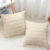 Soft Throw Pillow Covers Knitting Fur Solid Color Sofa Cushion Cover Waist Pillow Case Pillow Case Protector Office Sofa