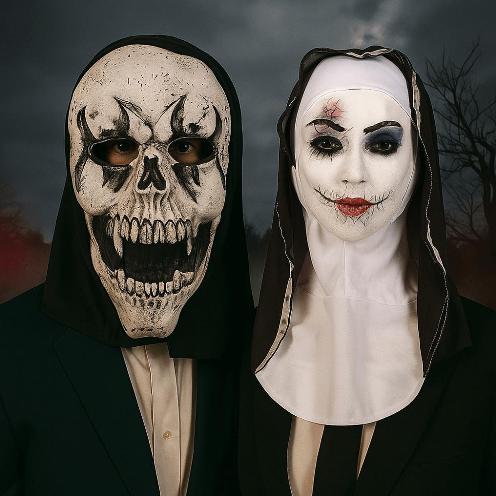 Unisex Halloween Skull Headwear Universal Halloween Latex Mask Screaming Zombie Mask Costume Party