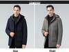 Men's 2025 Winter Business Casual Down Jacket - Hooded, Cold-Proof, Warm White Duck Down for Middle-Aged Men