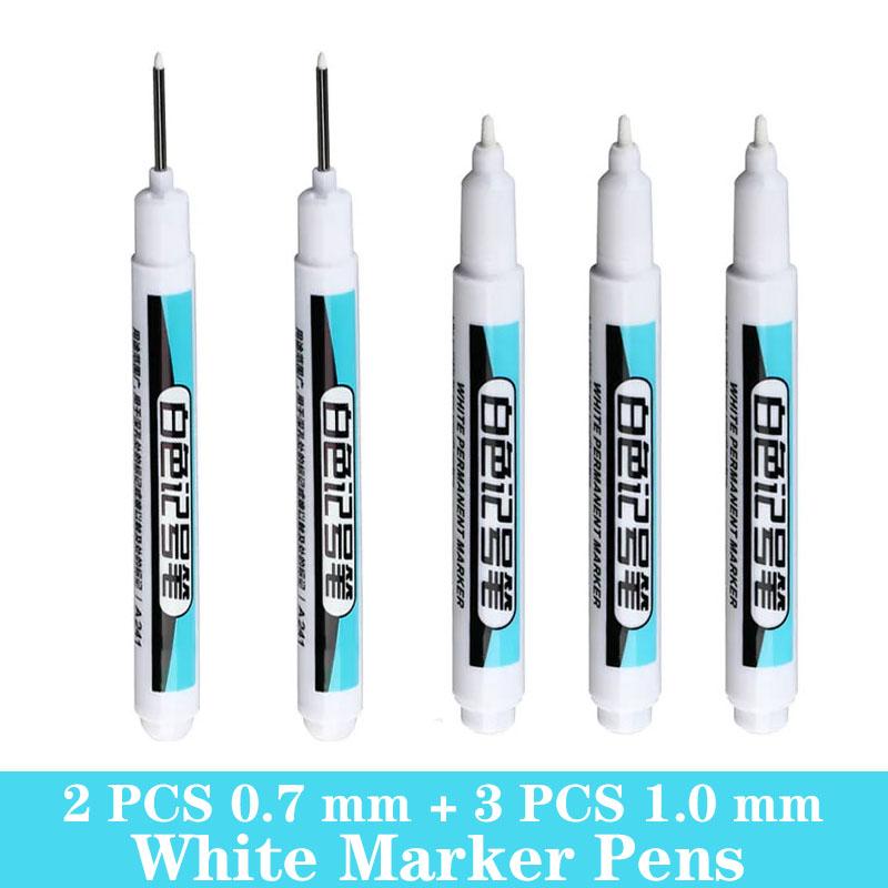 3/5 PCS White Permanent Paint Marker Set for Wood Rock Plastic Leather Glass Stone Metal Canvas Art Supplies Painting Supplies