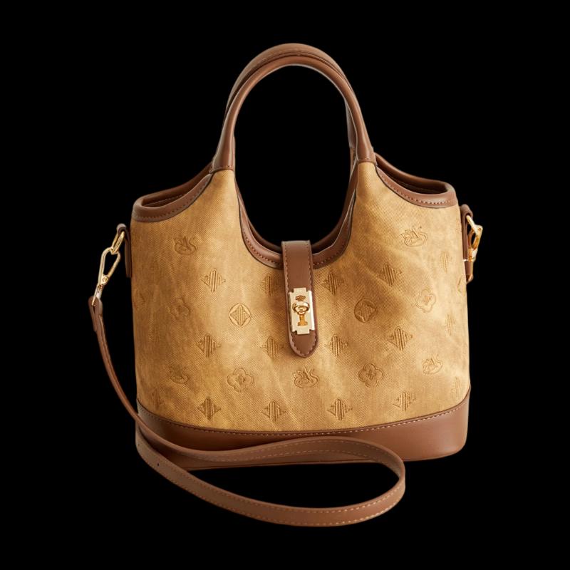 OGAR Women s Retro Commuter Crossbody Bucket Bag Medium