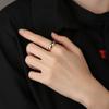Bague épaisse étoile de cristal pour femmes, Vintage, tendance, couleur or, zircone, anneaux empilables, accessoires Punk, bijoux rétro, R446
