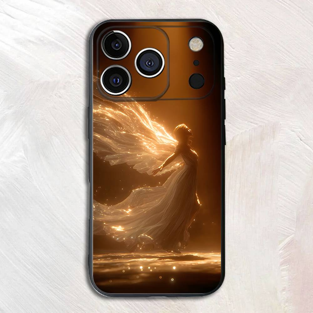 

Luminous Angel Silicone Phone Case For iPhone 17 16 15 14 13 12 11 X XS Plus Pro Max Shockproof Soft Cover iPhone15