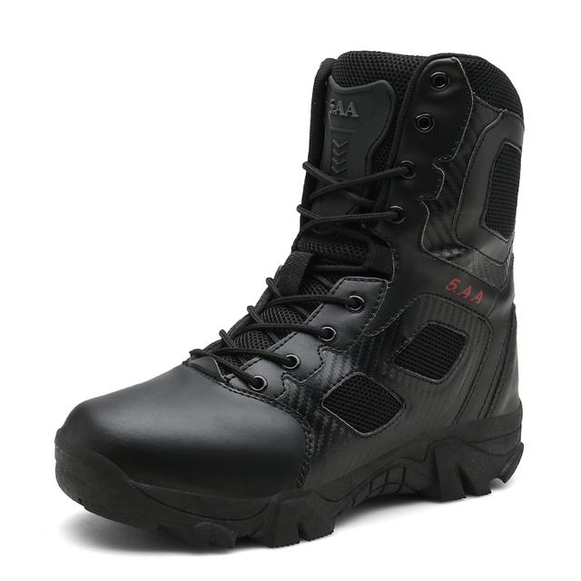 

Men S Motocycle Boots Military Boot Combat Mens Ankle Boot Tactical Big Size 39 -46 Army Boot Male Shoes Work Safety Shoes 39 чорний