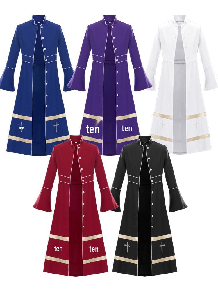 Robe da Cosplay Medievale Monaco Sacerdote per Halloween