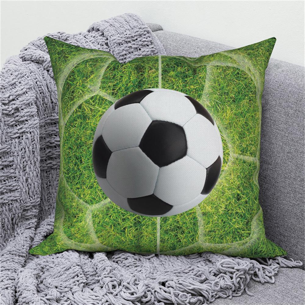 Fußball-Print Kissenbezug Heimdeko Kissenbezug Sofa Auto Überwurf
