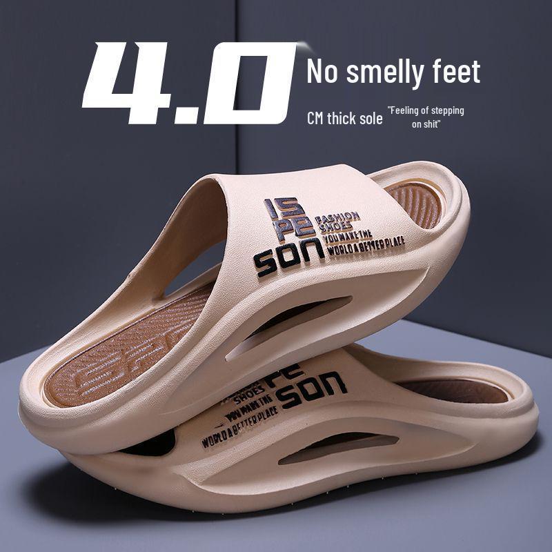 Unisex Summer Non-Slip Waterproof Slippers—Thick-Soled, Lightweight, Soft for Outdoor & Home