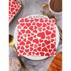 20pcs  Printed Napkins Heart Square Paper High-end Restaurant Hotel Festival Celebration Disposable Napkins