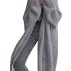 Women's Loose Knit Cardigan - Long Sleeve, Buttoned, 13 Colors for Autumn/Winter