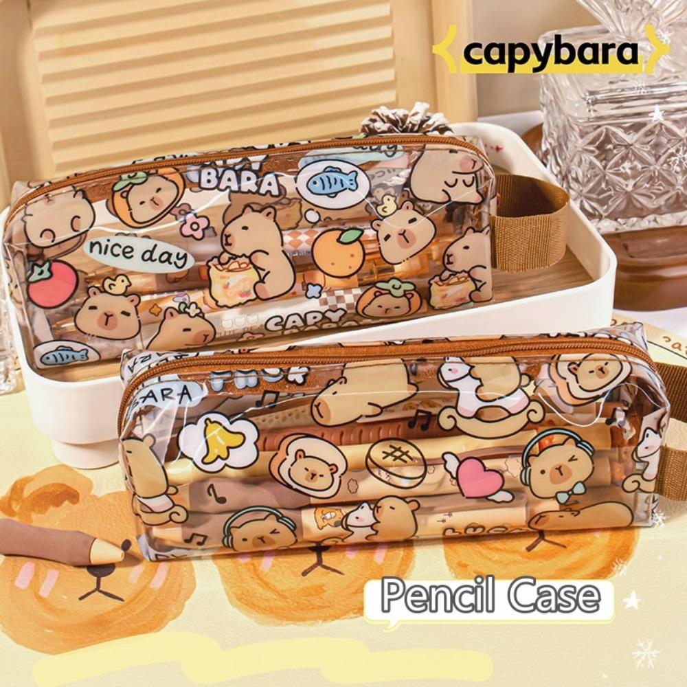 Transparent Pen Bags Cartoon Students Stationery New Pencil Cases  School Office Supplies