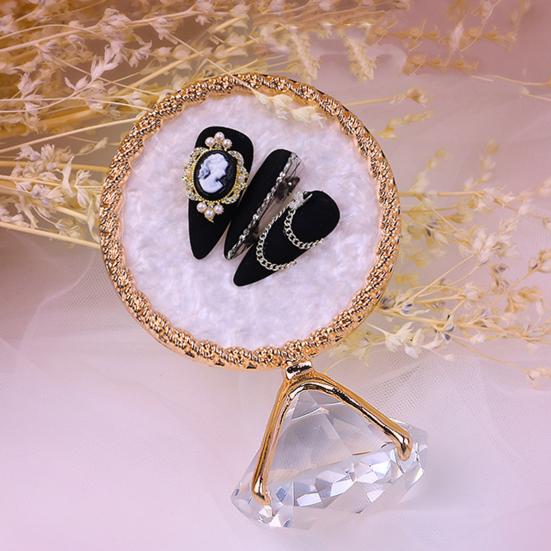 Nail Display Plate Professional Multifunctional Resin False Nail Art Plate Tips Display Rim Stand for Manicure