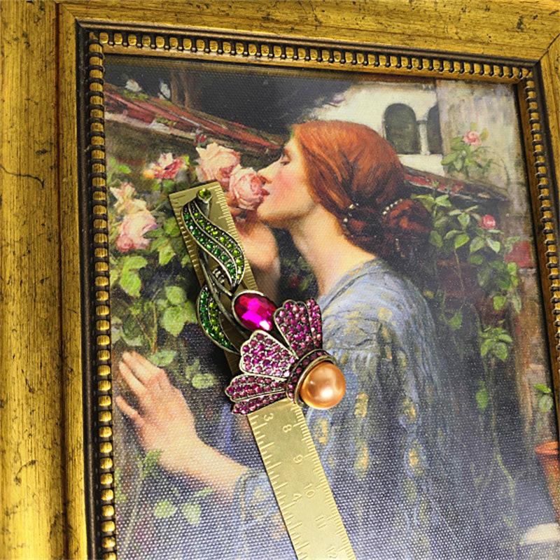 

Средневековая тяжелая промышленность полная бриллиантовая брошь тюльпан радужный цветок орел птица роза женская брошь булавка