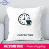 Office Sofa Cushion Cover Coffee Time Cushion Cover Pillow Decorative Printed Pillow Cover Home Furnishings