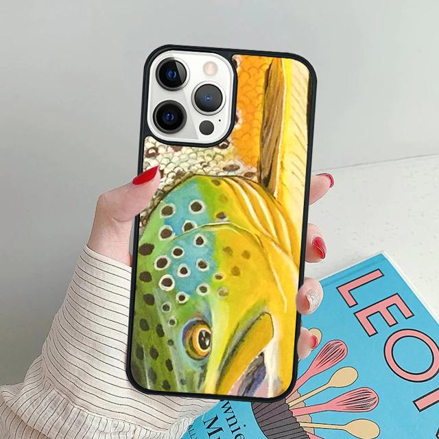 Trout Fishing phone Case Cover For iPhone 17 Air 16 15 14 Plus Apple 11 12 13 Pro Max coque