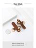 Longxiang Genuine Leather Mini Dumpling Bag with Wide Strap and No-Punch Buckle