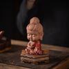 Saha Three Saints Buddha Ceramic Statue: Ksitigarbha, Tathagata, and Guanyin Tabletop Ornament
