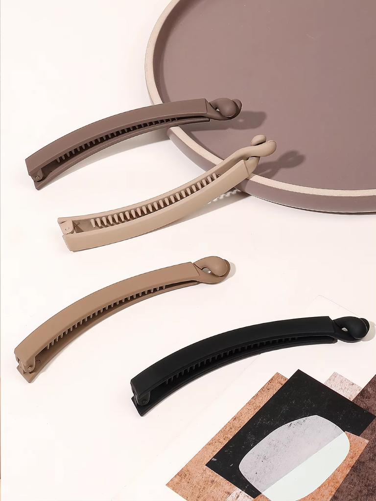 5pcs/4pcs matte banana clip vertical clip hair clip on the back of the head, new hairpin seamless ponytail clip headpiece