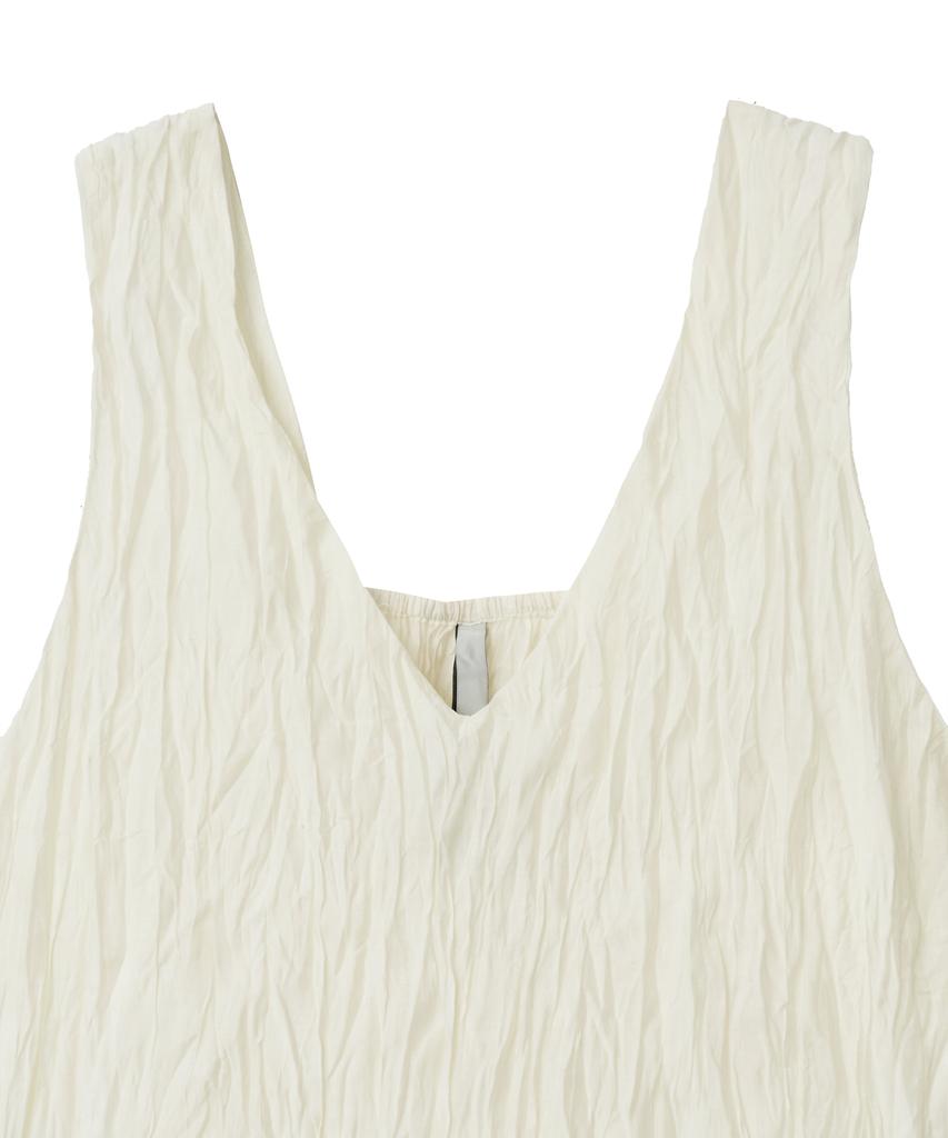 NOIRER FOR WOMAN Wrinkle Texture Scarf Blouse (Buttercream)