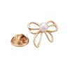 High-End No-Sew Clover Bow Brooch for Shirt Collars