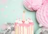 Partydeco Świeczka Urodzinowa Cyfra 1 Jasny Różowy 9,5Cm
