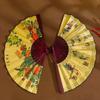 Gift Advertising Fan Chinese Ancient Style 10-Inch Men's Folding Fan Scenic Spot Raw Silk Male Fan Fan Engraved Logo