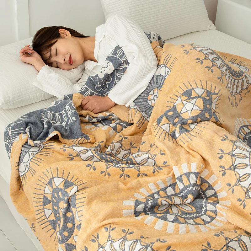 Summer Blanket For Beds, Double Sofa Towel, Thin Sheet, Single Cool Quilt, Cotton Blanket Bedspread, Breathable Comfortable, New