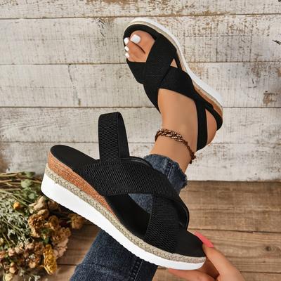 Fashion Sandals Women's Slippers Women's Wedge High Heels Casual Sandals Simple Fashion Women's Sandals