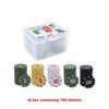 Pack of 100 Professional Casinos Poker Chip Playings Chip Value Tokens Cards Poker Chip Board Game Chip Set for Counting