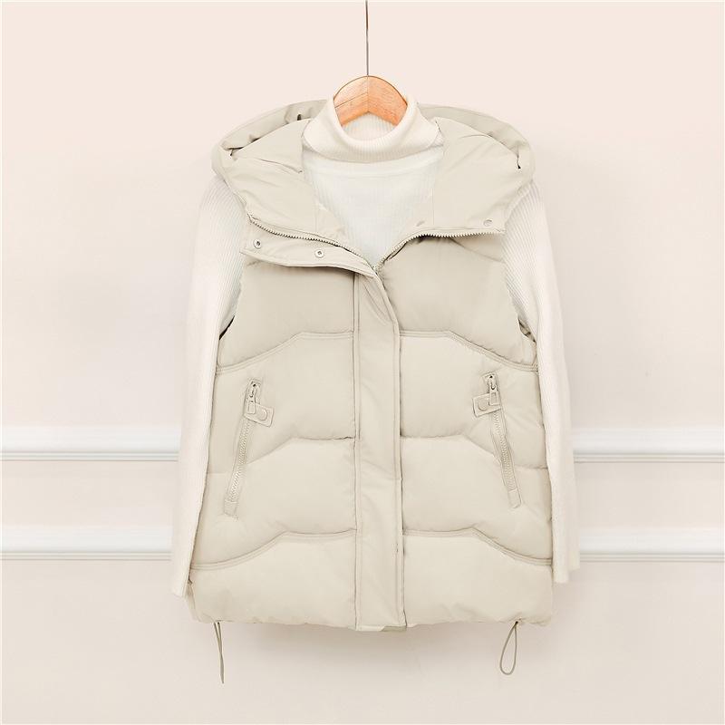 Vest autumn and winter short down cotton vest women's Korean version cotton vest vest thickened large size cotton vest