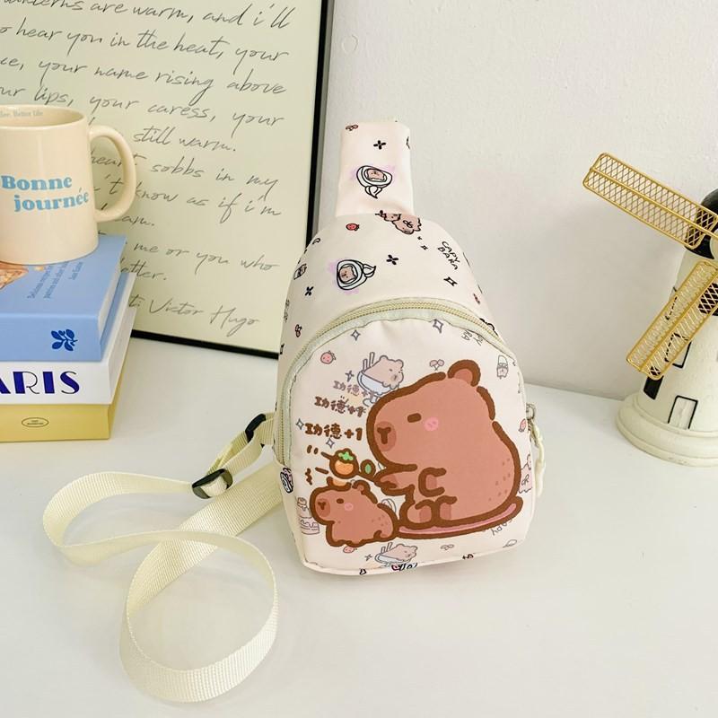 Printed Children Capybara Diagonal Package Polychrome Casual Outdoor Bag Chest