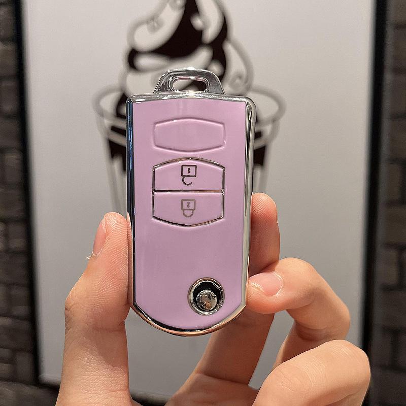 For Mazda Demio 2 3 5 6 M3 M5 M6 CX-5 CX7 CX9 RX8 MX5 MPV 2/3 Buttons TPU Shell Fob Holder Car Key Case Cover Keyless