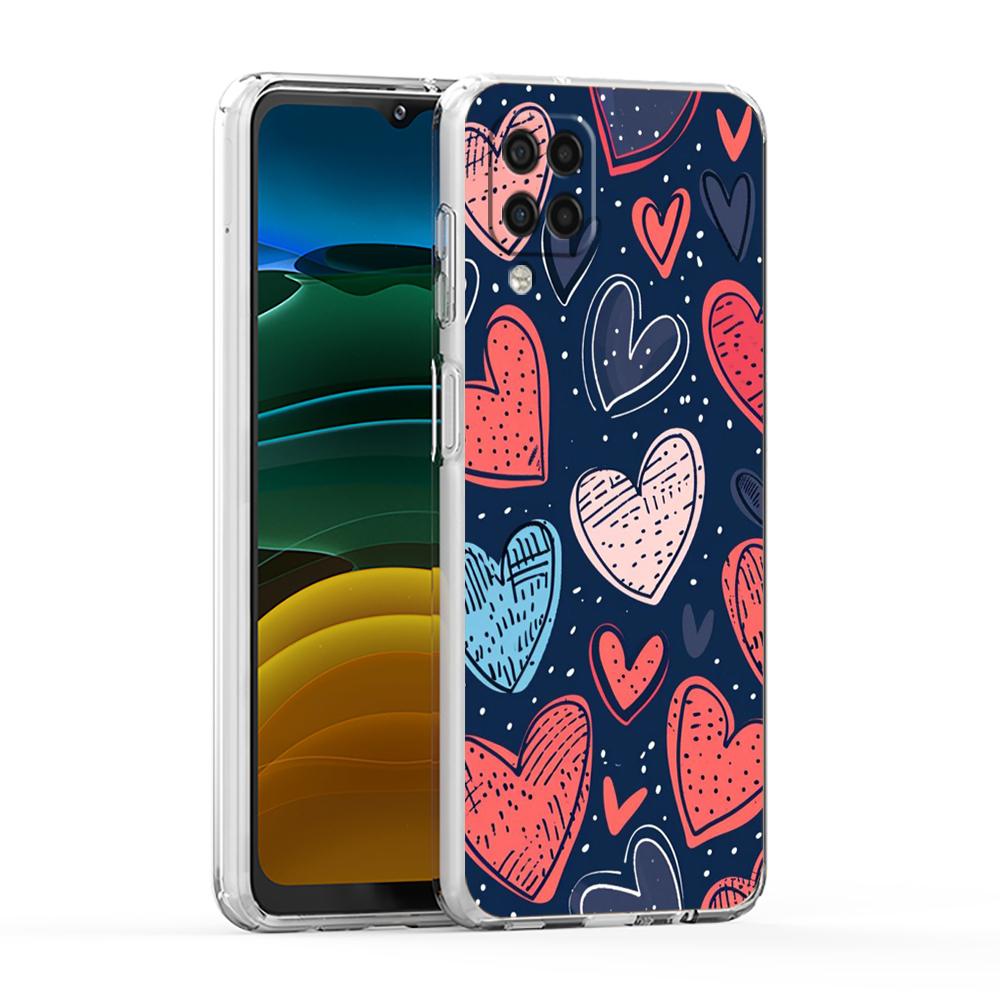 Colorful Love Heart Phone Case For Samsung Galaxy A13 A33 A35 A55 A73 A53 A23 A51 A71 A21S A31 A41 A05s A03S A15 A25 5G Cover