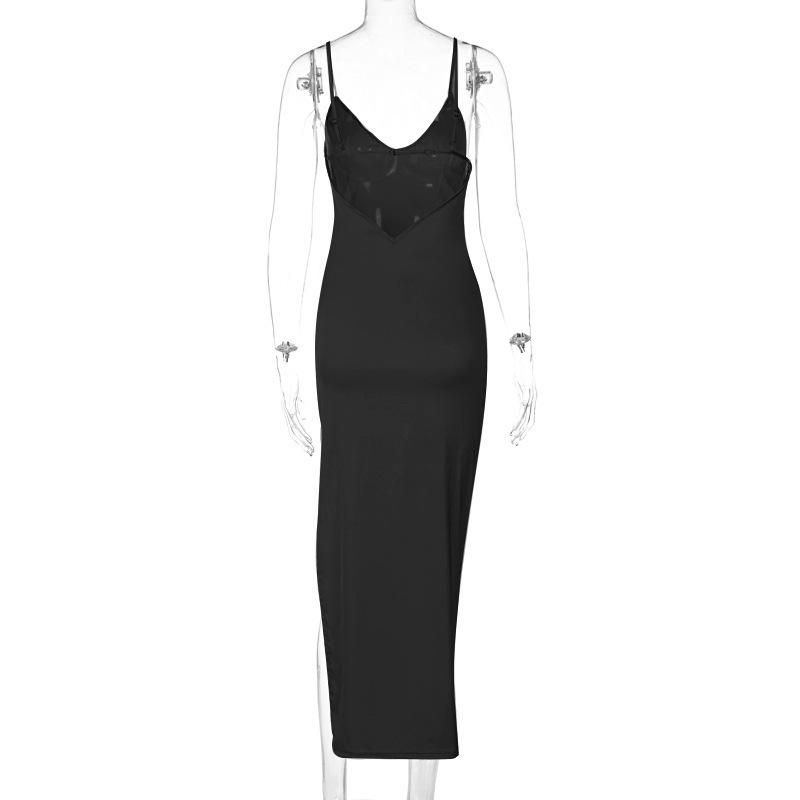 2026 Summer Elegant Backless V-neck Slit Dress for Women
