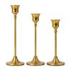 DYS Vintage Candle Holder, Metal Pillar Holder for Standard Pillars or Tealights, Romantic Tall Candlestick Dining Room Wedding Party Table
